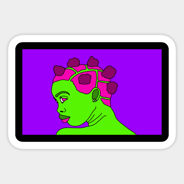 Pink Bantu Sticker by SolKym Studios 